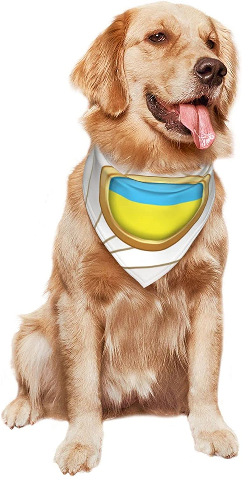 Golden Disc Ukraine Flag Pet Dog and Cat Decorative Triangle Scarf,Dog Bandana,Breathable and Stain Resistant. Animals & Pet Supplies > Pet Supplies > Dog Supplies > Dog Apparel ZALTAS