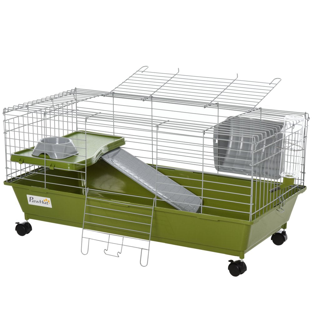 Pawhut Small Animal Cage with Platform, 35" Animals & Pet Supplies > Pet Supplies > Small Animal Supplies > Small Animal Habitats & Cages Aosom LLC 35" x 17.25" x 17"  