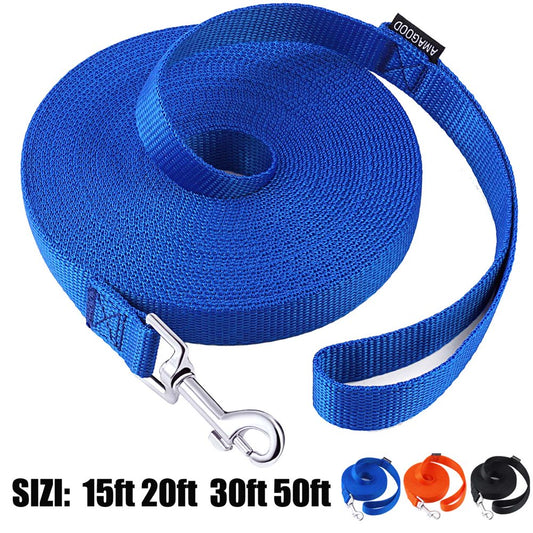 Amagood Dog/Puppy Obedience Recall Training Agility Lead-15 Ft 20 Ft 30 Ft 50 Ft Long Leash-For Dog Training,Recall,Play,Safety,Camping(15 Feet, Blue) Animals & Pet Supplies > Pet Supplies > Dog Supplies > Dog Treadmills AMAGOOD Pet Supply 15 Foot Blue 