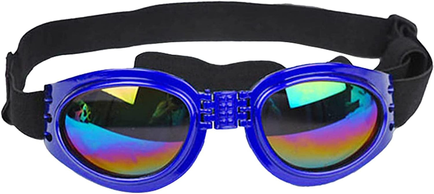 GILIGEGE Dog Goggles Pet Sunglasses Adjustable Folding Eye Wear Uvs Protection Windproof Polarized Sunglasses Dolls Clothing and Patterns (Pink, One Size) Animals & Pet Supplies > Pet Supplies > Dog Supplies > Dog Apparel GILIGEGE Blue One Size