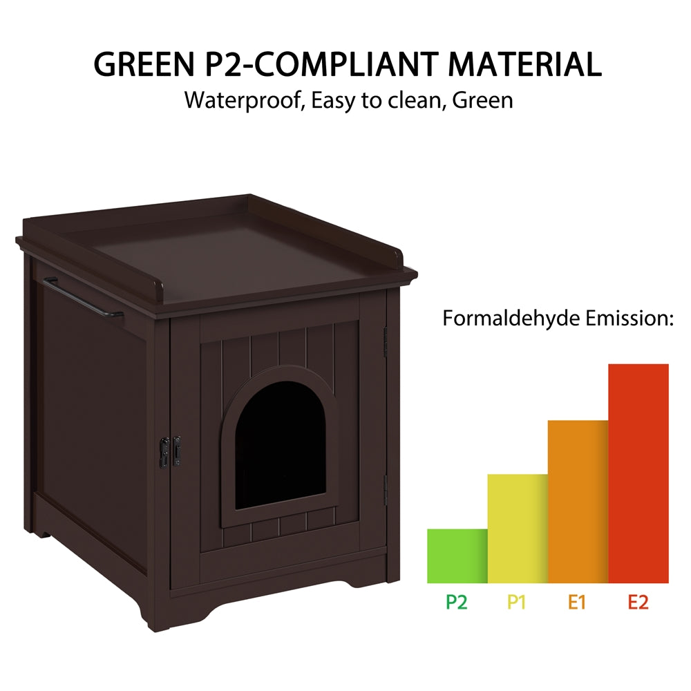 Easyfashion Cat Litter Box Furniture Enclosure House, Indoor, Espresso Animals & Pet Supplies > Pet Supplies > Cat Supplies > Cat Furniture Easyfashion