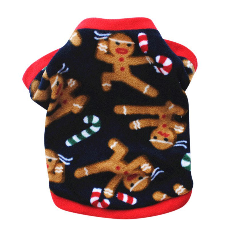Christmas Dog Warm Sweater Cotton Costume Small Dog Cat Pet Clothing Puppy Jacket Apparel Warm Pullover Animals & Pet Supplies > Pet Supplies > Cat Supplies > Cat Apparel The Hillman Group S C Style 