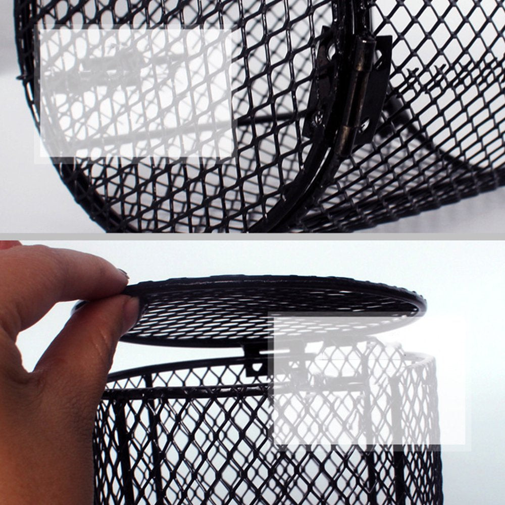 Pet Reptile Anti-Scald Lamp round Shape Reptile Heater Guard Heating Lamp Shade Daytime Light Lampshade Reptiles Amphibian Poultr Animals & Pet Supplies > Pet Supplies > Reptile & Amphibian Supplies > Reptile & Amphibian Habitat Heating & Lighting HOMEMAXS