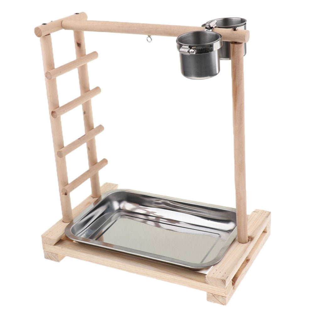 Parrot Bird Playground Perch Gym with Ladder Cups Exercise & Playing Animals & Pet Supplies > Pet Supplies > Bird Supplies > Bird Gyms & Playstands Gazechimp