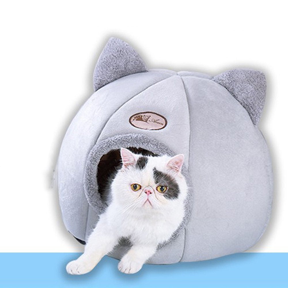 Pet Tent Cave Bed for Cats/Small Dogs Self-Warming 2-In-1 Cat Tent/ Bed/Cat Hut with Removable Washable Cushion, Comfortable Pet Sleeping Bed Animals & Pet Supplies > Pet Supplies > Cat Supplies > Cat Beds Tickas