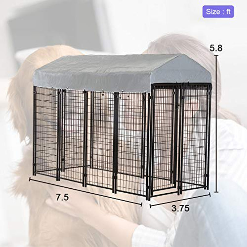 FDW Outdoor Heavy Duty Playpen Dog Kennel with Cover, X-Large, 96"L Animals & Pet Supplies > Pet Supplies > Dog Supplies > Dog Kennels & Runs FDW
