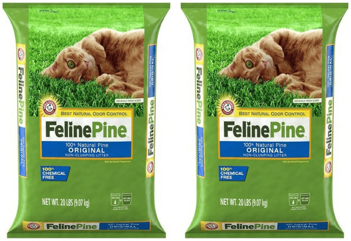 "Ames" Feline Pine Original Cat Litter (2 Pack - 20 Lbs.) Animals & Pet Supplies > Pet Supplies > Cat Supplies > Cat Litter "Ames"