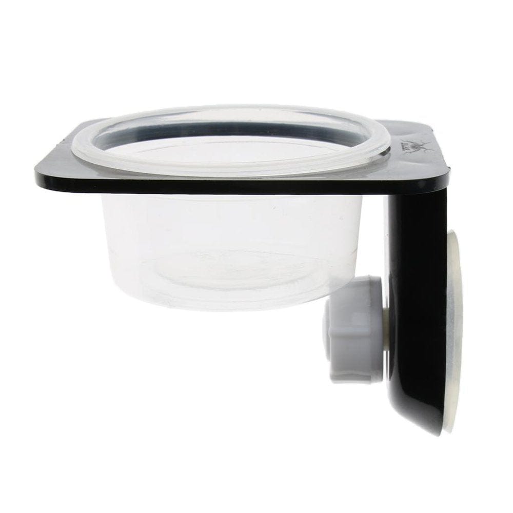 & Amphibians Gecko Suction Cup Feed Bowls Food Container with Bowl for Reptile Food Feeding , Double Lattice Animals & Pet Supplies > Pet Supplies > Reptile & Amphibian Supplies > Reptile & Amphibian Food Esquirla Simple Lattice Black