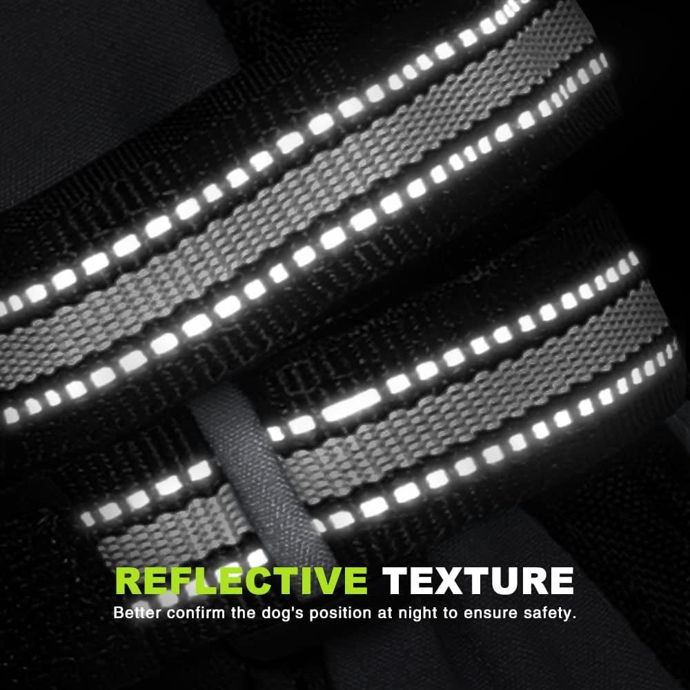 ANZOME Dog Shoes for Large Dogs,Dog Boots with Reflective Strip Rugged Tough Rubber Sole Black 4PCS Animals & Pet Supplies > Pet Supplies > Dog Supplies > Dog Apparel ANZOME