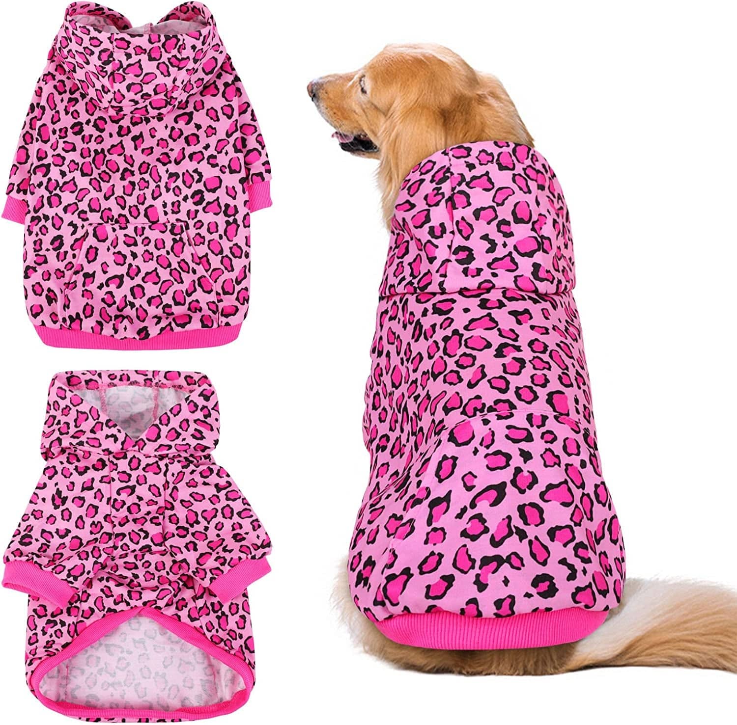 AOFITEE Dog Hoodie, Leopard Printed Dog Hoodies Sweatshirt, Winter War –  KOL PET