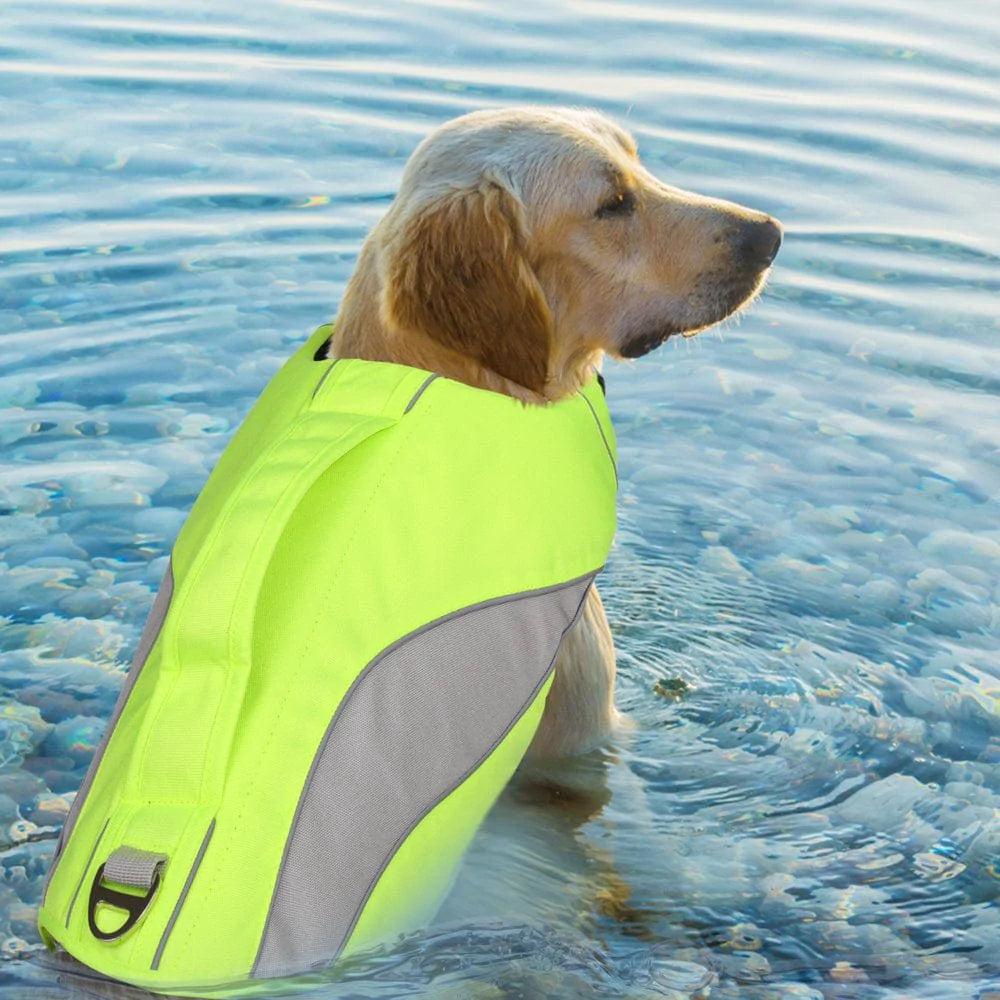 ASENKU Dog Life Jackets,Reflective & Adjustable Preserver Vest with Enhanced Buoyancy & Rescue Handle for Swimming,Summer Animals & Pet Supplies > Pet Supplies > Dog Supplies > Dog Apparel ASENKU