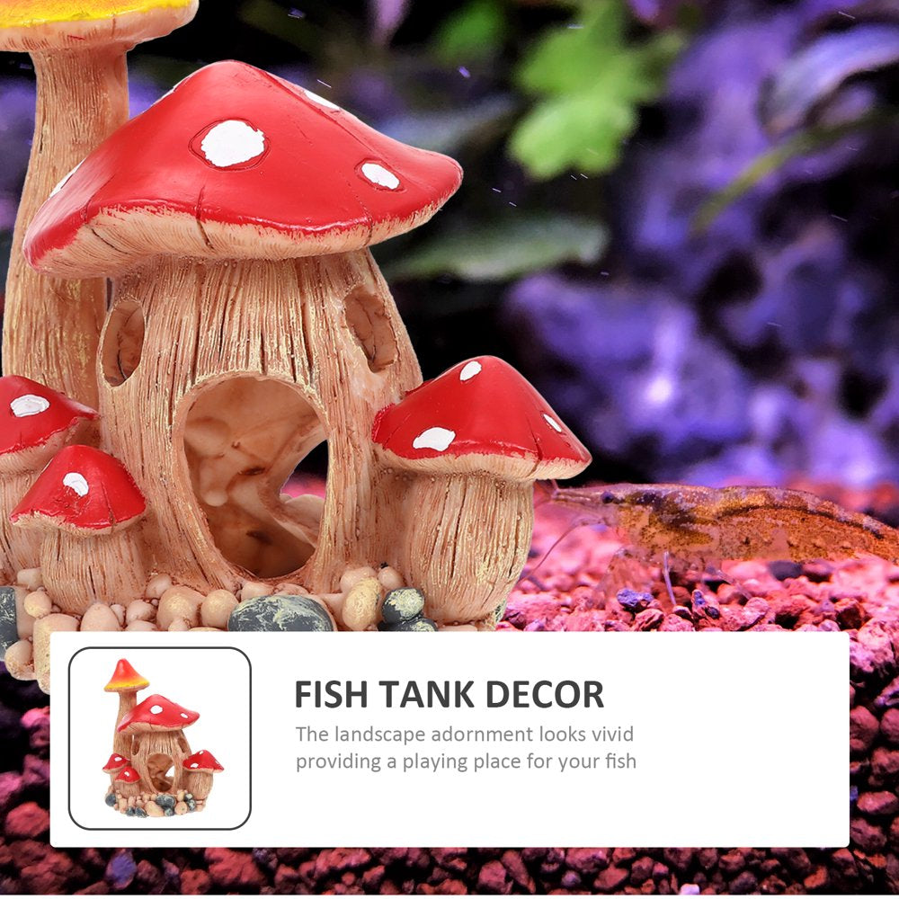 Decorative Shrimp Cave Aquarium Mushroom House Fish Tank Landscape Decor Animals & Pet Supplies > Pet Supplies > Fish Supplies > Aquarium Decor FRCOLOR