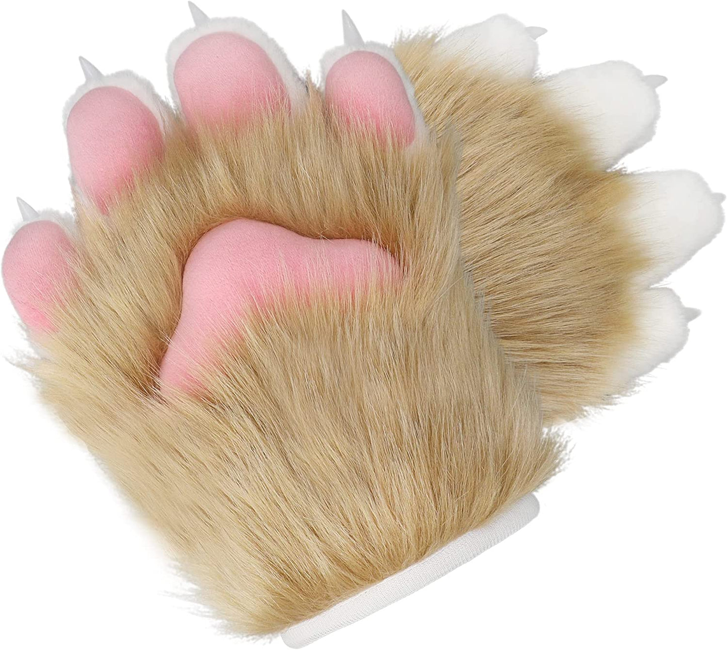 BNLIDES Cosplay Animal Cat Wolf Dog Fox Paws Claws Gloves Costume Accessories for Adults (White) Animals & Pet Supplies > Pet Supplies > Dog Supplies > Dog Apparel BNLIDES Khaki