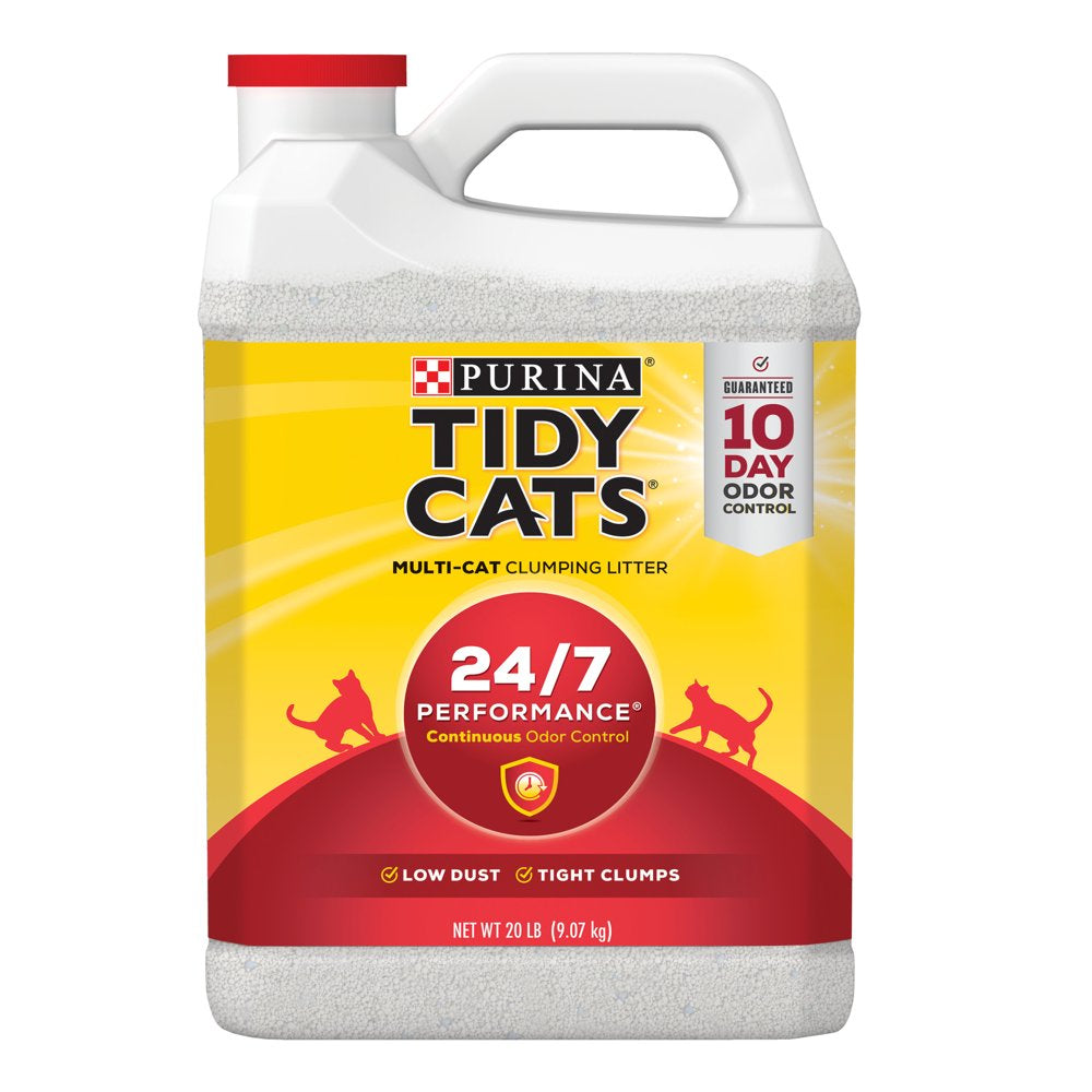 Purina Tidy Cats Clumping Cat Litter, 24/7 Performance Multi Cat Litter, 35 Lb. Pail Animals & Pet Supplies > Pet Supplies > Cat Supplies > Cat Litter Nestlé Purina PetCare Company 20 lbs