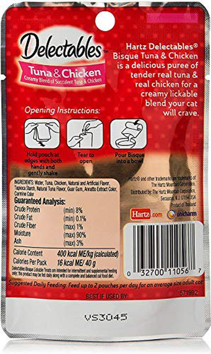 Delectables Stew Senior 15+ Chicken & Tuna Lickable Cat Treat Bisque Senior 15 Years+ Lickable Wet Cat Treats. Two Flavors, 3 Pouches of Each Flavor. Variety Pack 6 Count Total Animals & Pet Supplies > Pet Supplies > Cat Supplies > Cat Treats Delectables DogBaby