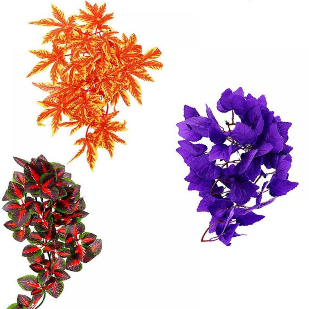 Forzero Reptile Plants Amphibian Hanging Plants for Lizards Geckos Bearded Dragons Snake Hermit Crab Tank Pets Habitat Decorations Animals & Pet Supplies > Pet Supplies > Reptile & Amphibian Supplies > Reptile & Amphibian Habitats Forzero Style 06