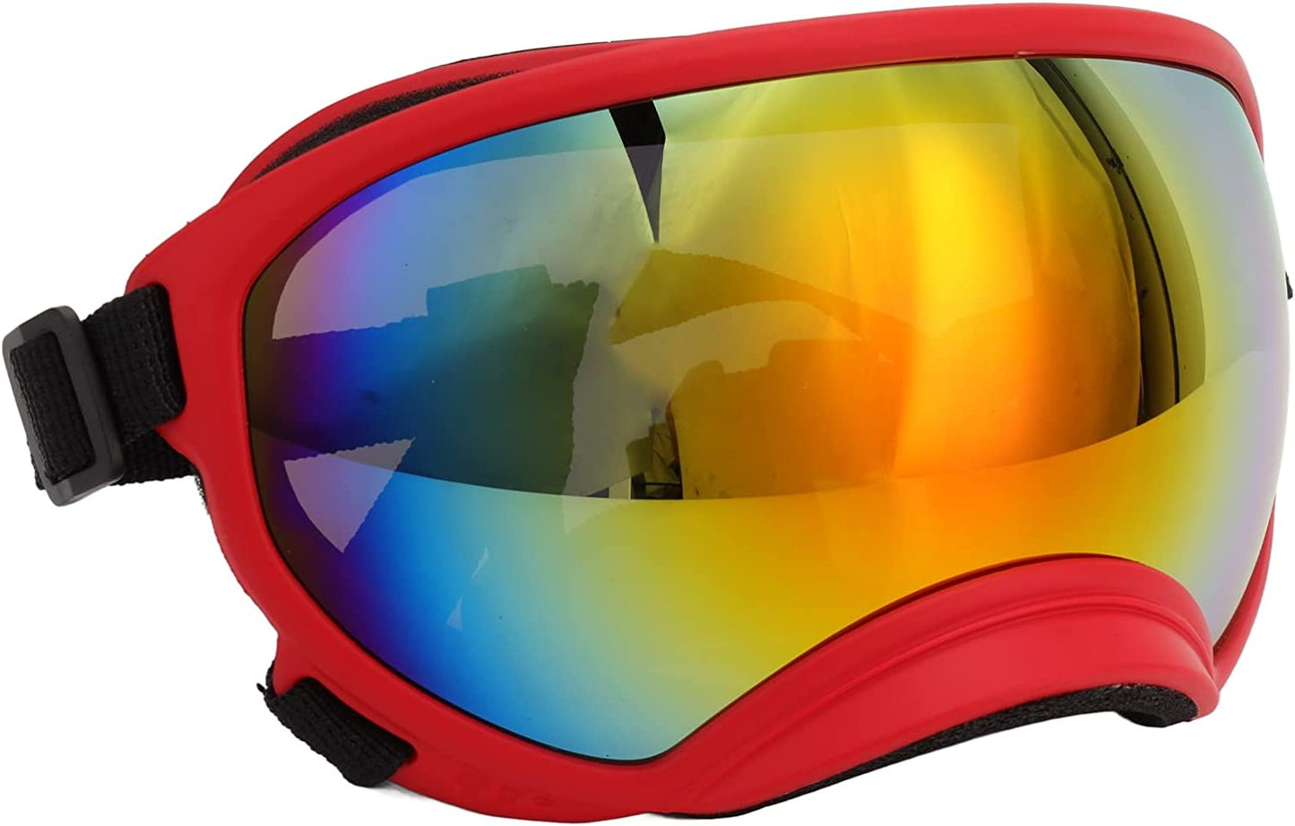 Heayzoki Dog Goggles, Windproof Ultraviolet Proof Dustproof Strap Durable Dog Sunglasses Breathable and Dustproof Design, for Large Breed Animals & Pet Supplies > Pet Supplies > Dog Supplies > Dog Apparel Heayzoki Red Frame Red Lens