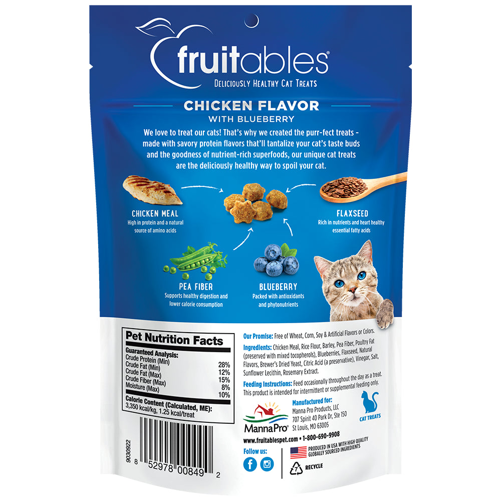 Fruitables Cat Treats | Made with Real Chicken with Blueberry | 2.5 Ounces Animals & Pet Supplies > Pet Supplies > Cat Supplies > Cat Treats Fruitables