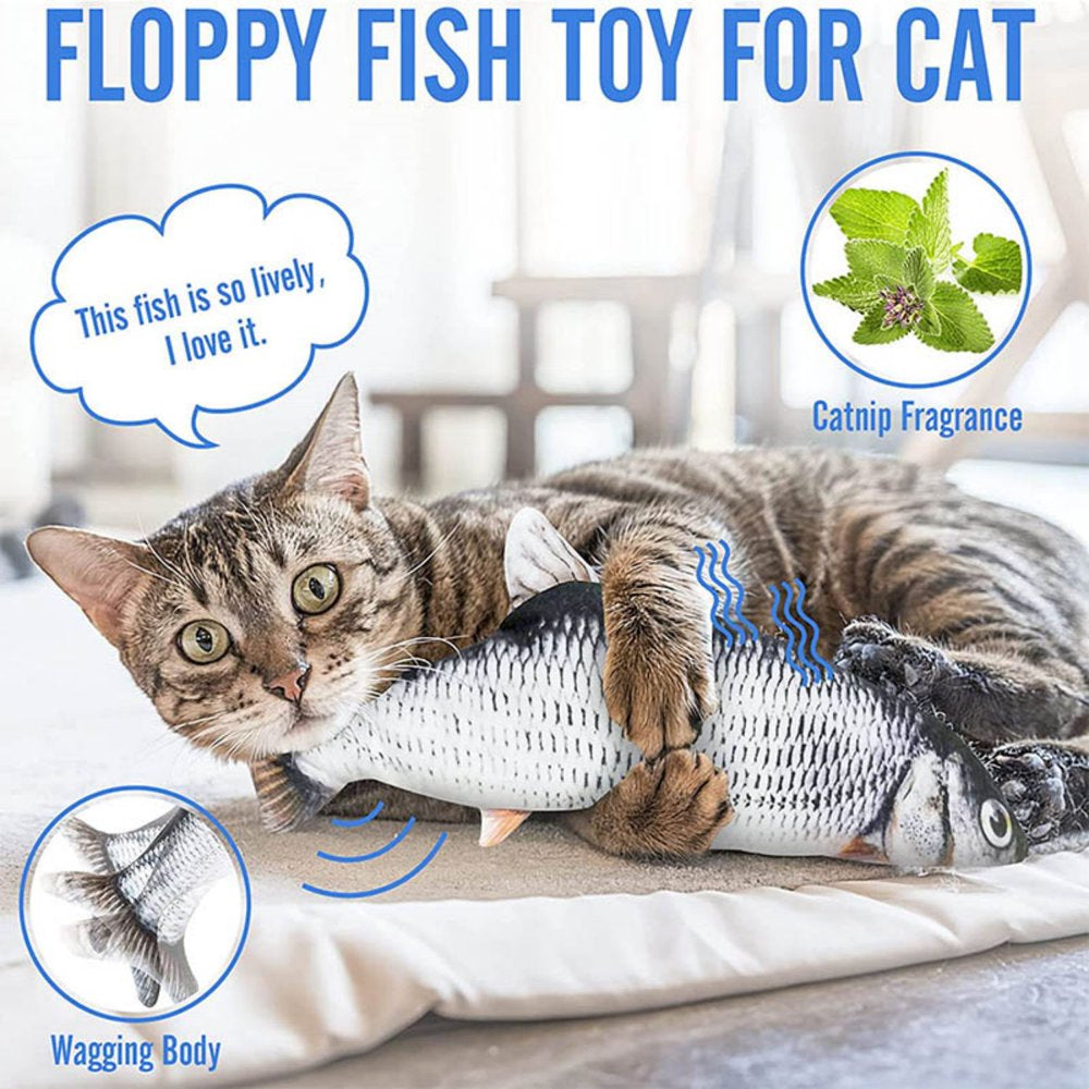 HKEEY Floppy Fish Cat Toy, Upgraded for Cat Toys for Indoor Cats, Interactive Cat Toys for Cat Exercise, Wiggle Fish Catnip Toys Animals & Pet Supplies > Pet Supplies > Cat Supplies > Cat Toys HKEEY