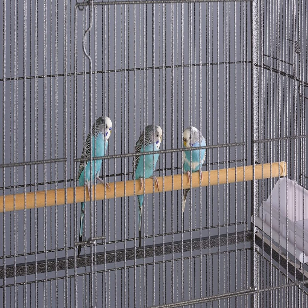 Rovkeav Wrought Iron Flight Cage with Stand F040 Black Bird Cage, 31-Inch by 20-1/2-Inch by 53-Inch, Large Animals & Pet Supplies > Pet Supplies > Bird Supplies > Bird Cages & Stands RovKeav