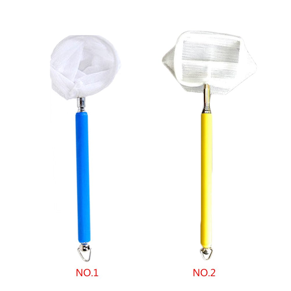 Retractable 3D Round/Square Fishing Net Stainless Steel Rod Aquarium Small Fish Catching Net Random Color Animals & Pet Supplies > Pet Supplies > Fish Supplies > Aquarium Fish Nets Hi.FANCY