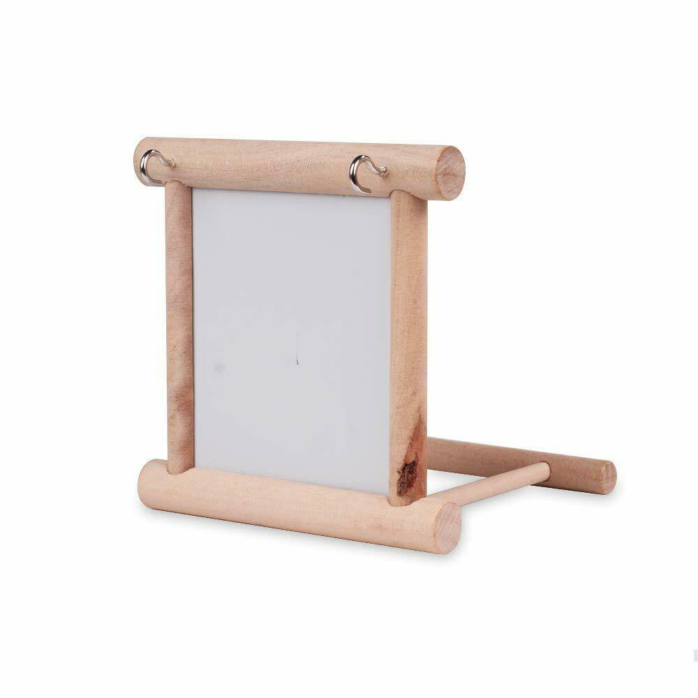 Parrot Swing Toy Wooden Bird Cage Mirror Chewing Toys Pet Bird Stand Supplies for Parrots Parakeets Cockatiels Conures Finches Budgie Parrots Love Birds Australian Parrot Small Birds Animals & Pet Supplies > Pet Supplies > Bird Supplies > Bird Toys CABINA HOME