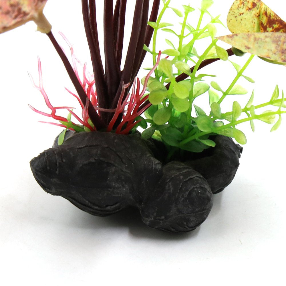 Pink Plastic Aquarium Tank Plant Waterscape Decor Ornament W/ Resin Base Animals & Pet Supplies > Pet Supplies > Fish Supplies > Aquarium Decor KOL PET