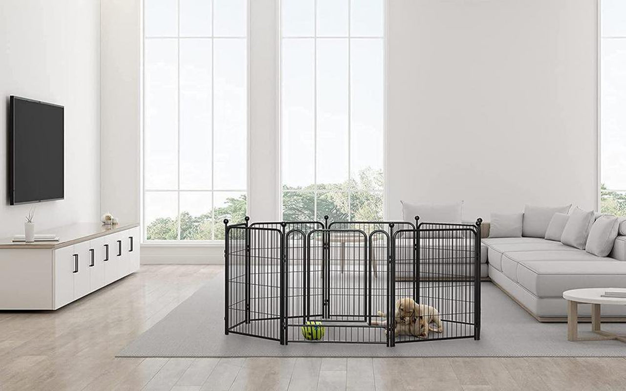AFANQI round Top Design Black Dog Playpen, 27" X 32" Dog Fence, Exercise Pen for Large/Medium/Small Dogs and Cats, Pet Puppy Playpen for RV, Camping, Yard Animals & Pet Supplies > Pet Supplies > Dog Supplies > Dog Kennels & Runs AFANQI