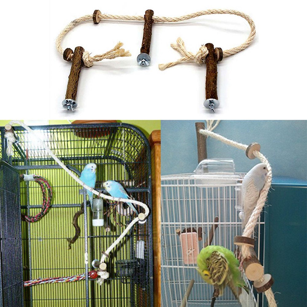 Pet Bird Cage Ladder Climbing Gift Stand Frame Perch Home Wooden Play Parrot Toy Animals & Pet Supplies > Pet Supplies > Bird Supplies > Bird Ladders & Perches RVXlRDN