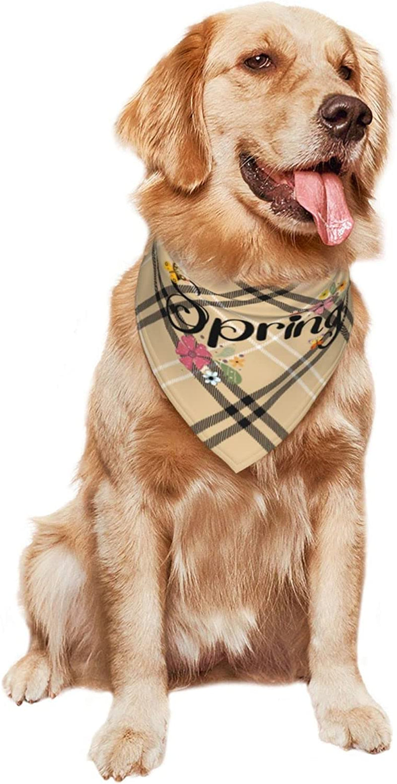 Hello Spring Season Hand Pet Dog and Cat Decorative Triangle Scarf,Dog Bandana,Breathable and Stain Resistant. Animals & Pet Supplies > Pet Supplies > Dog Supplies > Dog Apparel ZALTAS