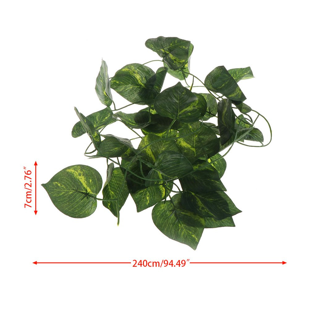 Artificial Reptile Plants for Climbing Lifelike Terrarium Plastic Jungle Bendable Vines Amphibian Habitat Ornaments Animals & Pet Supplies > Pet Supplies > Reptile & Amphibian Supplies > Reptile & Amphibian Habitats CHANCELAND