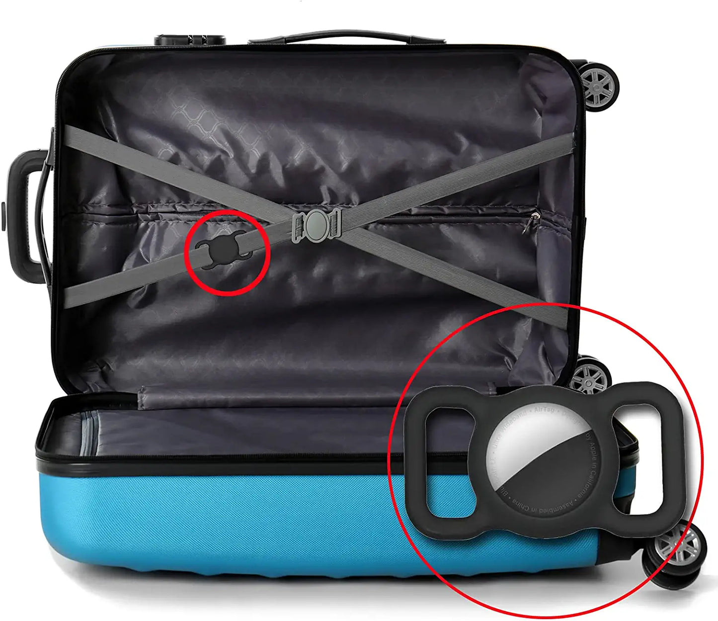 Airtag Holder Compatible Apple Air Tag,2 Pack Silicone Case for Pet Dog Cat Collar and Kid’S School Bag Backpack Black&Orange Electronics > GPS Accessories > GPS Cases JEANUE