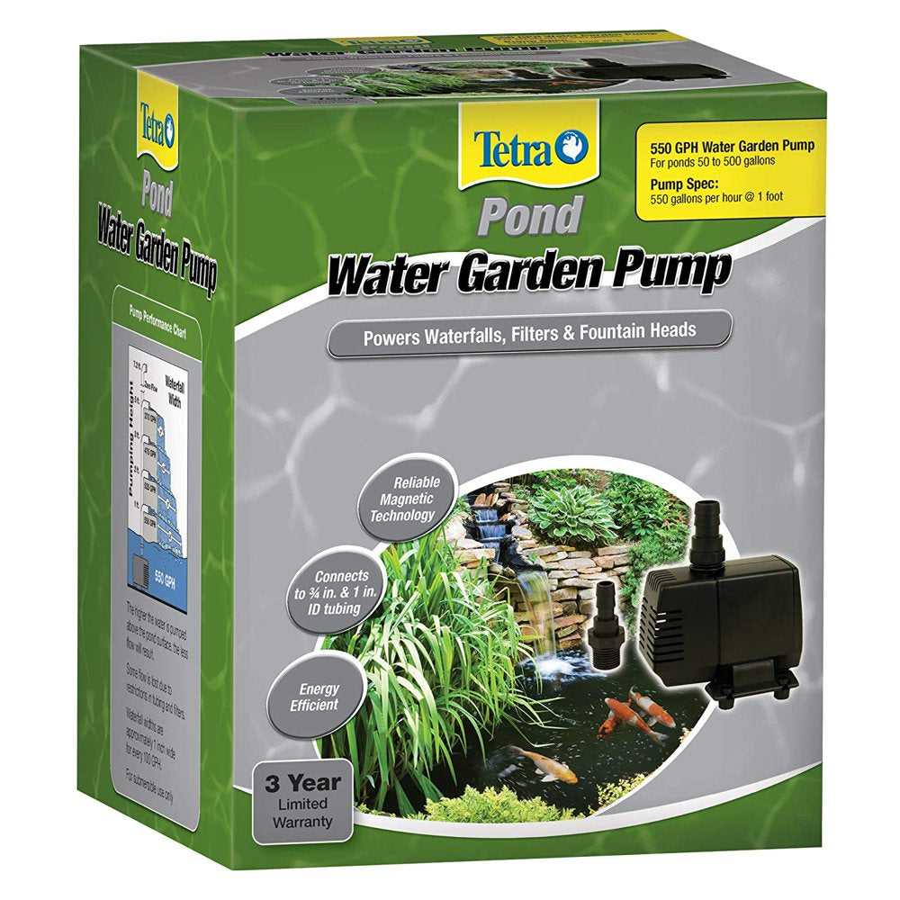 Tetra Pond Water Garden Pump, 1000 GPH, for Large Waterfalls, Filters and Fountain Heads Animals & Pet Supplies > Pet Supplies > Fish Supplies > Aquarium & Pond Tubing Spectrum Brands, Inc 550 GPH  