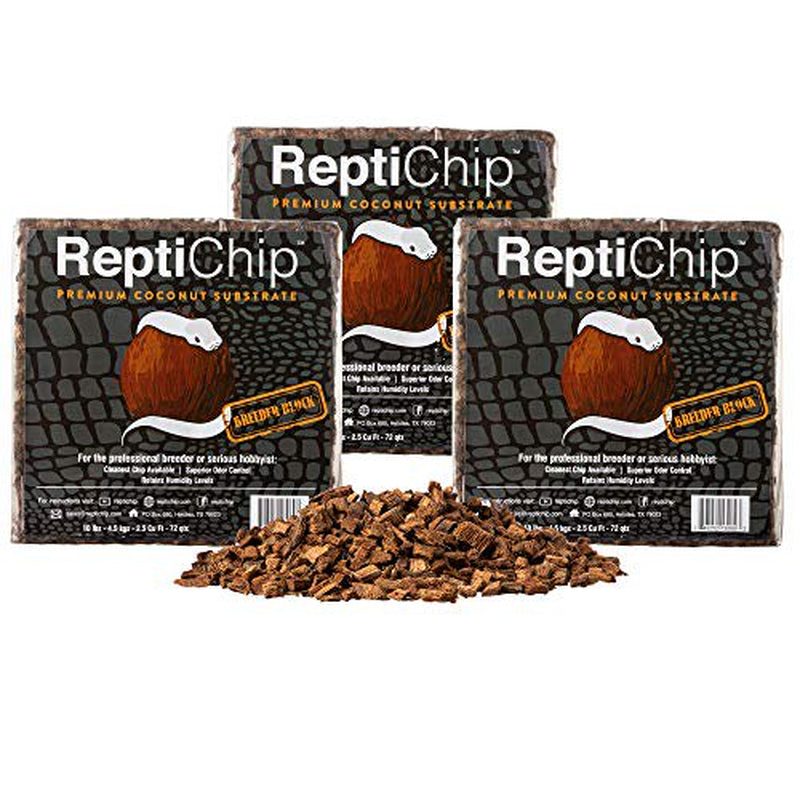 Reptichip Breeder Bundle (3 Pack) Contains 216 Quarts of Premium Coconut Reptile Substrate, the Perfect Bedding for Pythons, Boas, Lizards, and Amphibians Animals & Pet Supplies > Pet Supplies > Reptile & Amphibian Supplies > Reptile & Amphibian Substrates ReptiChip LLC