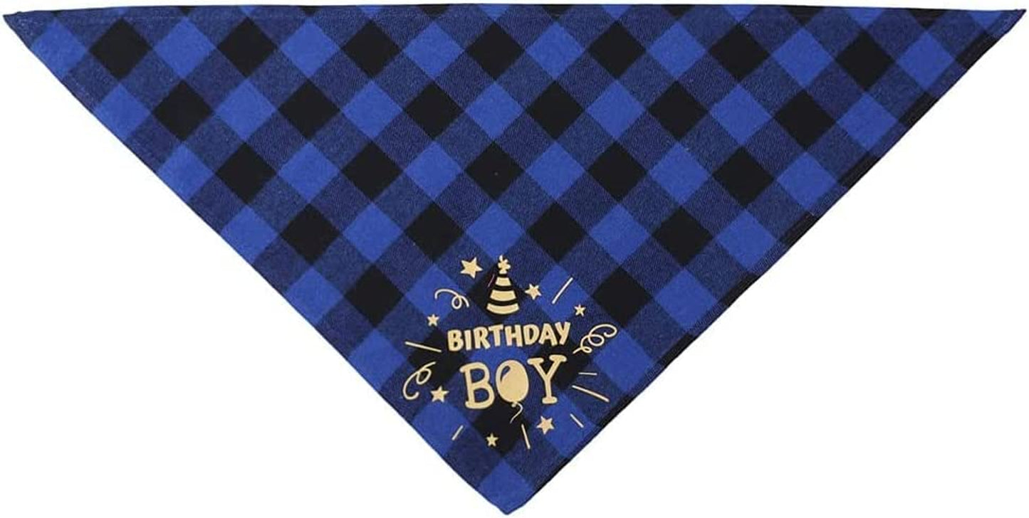 Dog Birthday Party Set, Dog Birthday Bandana Triangle Scarf with Cute Dog Birthday Number Hat Dog Birthday Banner for Dog Birthday Party Supplies (Blue-Hat&Bscarf&Number) Animals & Pet Supplies > Pet Supplies > Dog Supplies > Dog Apparel IVYRISE