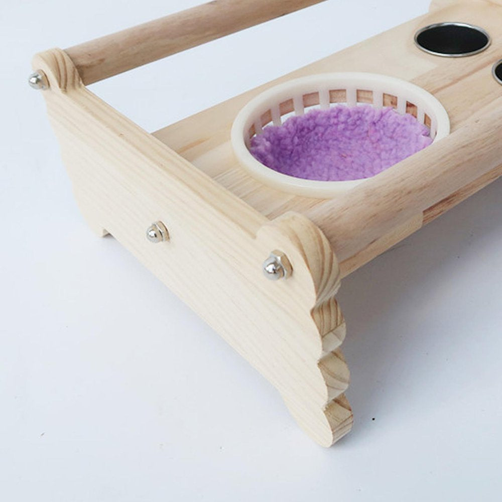 Parrot Perch Stand Birds Platform Tabletop Playstands W/ Bowl Cage Bed for Macaw Budgies Cockatiels Cockatoos Lovebird Cage Accessories - Natural Animals & Pet Supplies > Pet Supplies > Bird Supplies > Bird Cages & Stands perfk