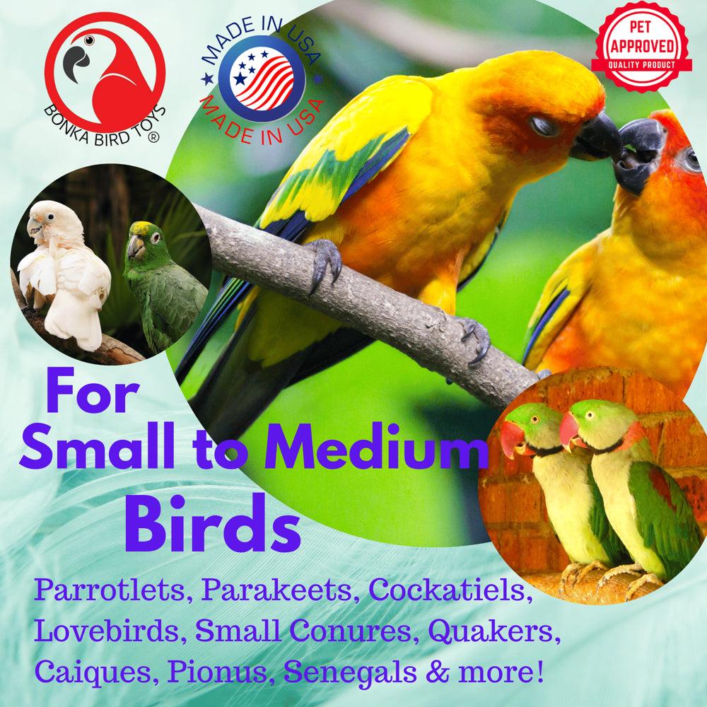 Bonka Bird Toys 3333 Hard Ring Sneaker Pull Small Medium Foraging Bird Toy Animals & Pet Supplies > Pet Supplies > Bird Supplies > Bird Gyms & Playstands Bonka Bird Toys