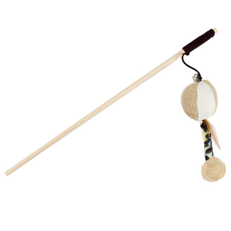 Carkira Teaser Cat Toys 2 Funny Cat Stick Toys with Interactive Bell Chew Mouse and Cat Scratching Cotton Balls Animals & Pet Supplies > Pet Supplies > Cat Supplies > Cat Toys Carkira