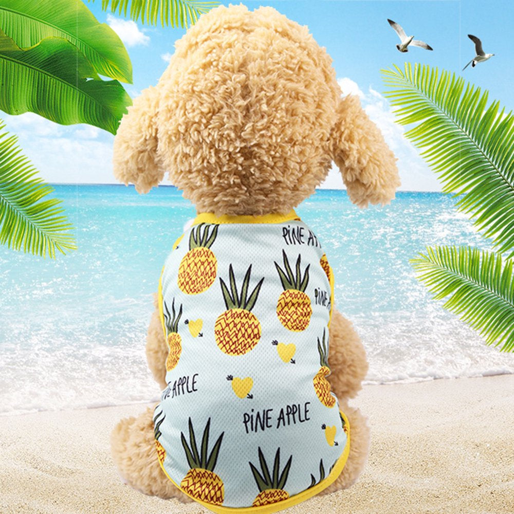 Shulemin Pineapple Pet Dog Cat Dress/Vest Summer Costume Apparel Couple Outfit,Xs Pet Dress Animals & Pet Supplies > Pet Supplies > Cat Supplies > Cat Apparel Shulemin