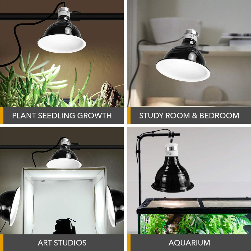 Simple Deluxe Reptile Dome Light Clamp Lamp Fixture with 5.5‘’ Aluminum Reflector for Amphibian Pet Terrariums Habitat, No Bulb Included, Black Animals & Pet Supplies > Pet Supplies > Small Animal Supplies > Small Animal Habitat Accessories Simple Deluxe