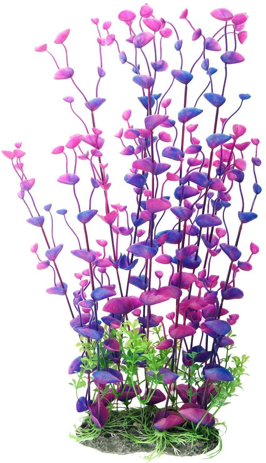CNZ Aquarium Decor Fish Tank Decoration Ornament Artificial Purple Plastic Plant, 16-Inch Animals & Pet Supplies > Pet Supplies > Fish Supplies > Aquarium Decor CNZ