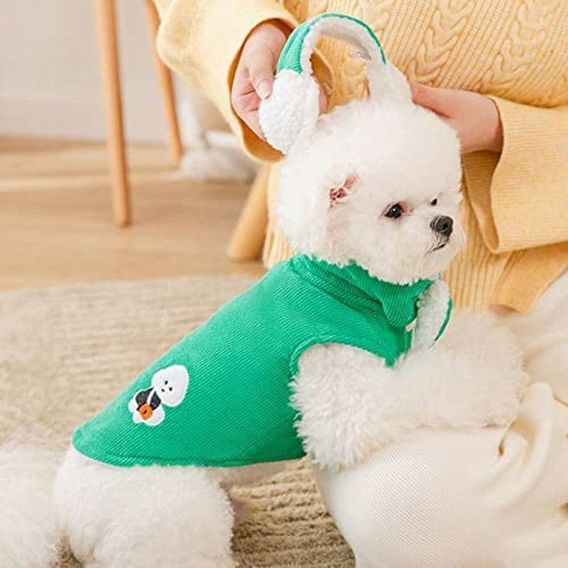 BADALO Pet Clothes Solid Jacket Clothing for Dogs Thick Small Super Pet Outfits Autumn Winter/Green/Xs Code Animals & Pet Supplies > Pet Supplies > Dog Supplies > Dog Apparel BADALO