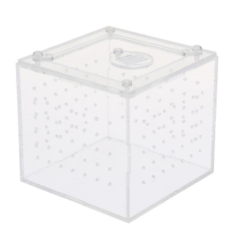 Reptile Acrylic Cage Breeding Habitat Lizard Snake Amphibian Frog Spider Box 10X10X10Cm Animals & Pet Supplies > Pet Supplies > Reptile & Amphibian Supplies > Reptile & Amphibian Habitats Magideal