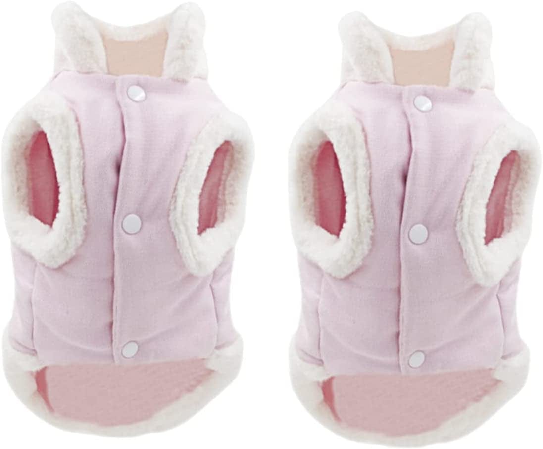 Balacoo 2 Pcs Pet Plush Vest Outdoor Apparel Warm Jacket Outdoor Jacket Dog Winter Clothes Dog Winter Custome Puppy Winter Vest Dog Chest Coat Pet Vest Harness Dog Chest Clothes Pet Pink Animals & Pet Supplies > Pet Supplies > Dog Supplies > Dog Apparel Balacoo Pinkx2pcs 34X50CMx2pcs