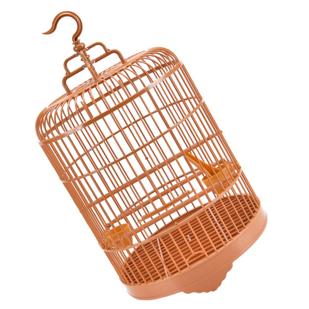 Etereauty Cage Bird round Cages Hanging Parakeet Parrot Small Stand Budgie Parakeets Plastic Birds Travel Decorative Birdcage Animals & Pet Supplies > Pet Supplies > Bird Supplies > Bird Cages & Stands ETEREAUTY