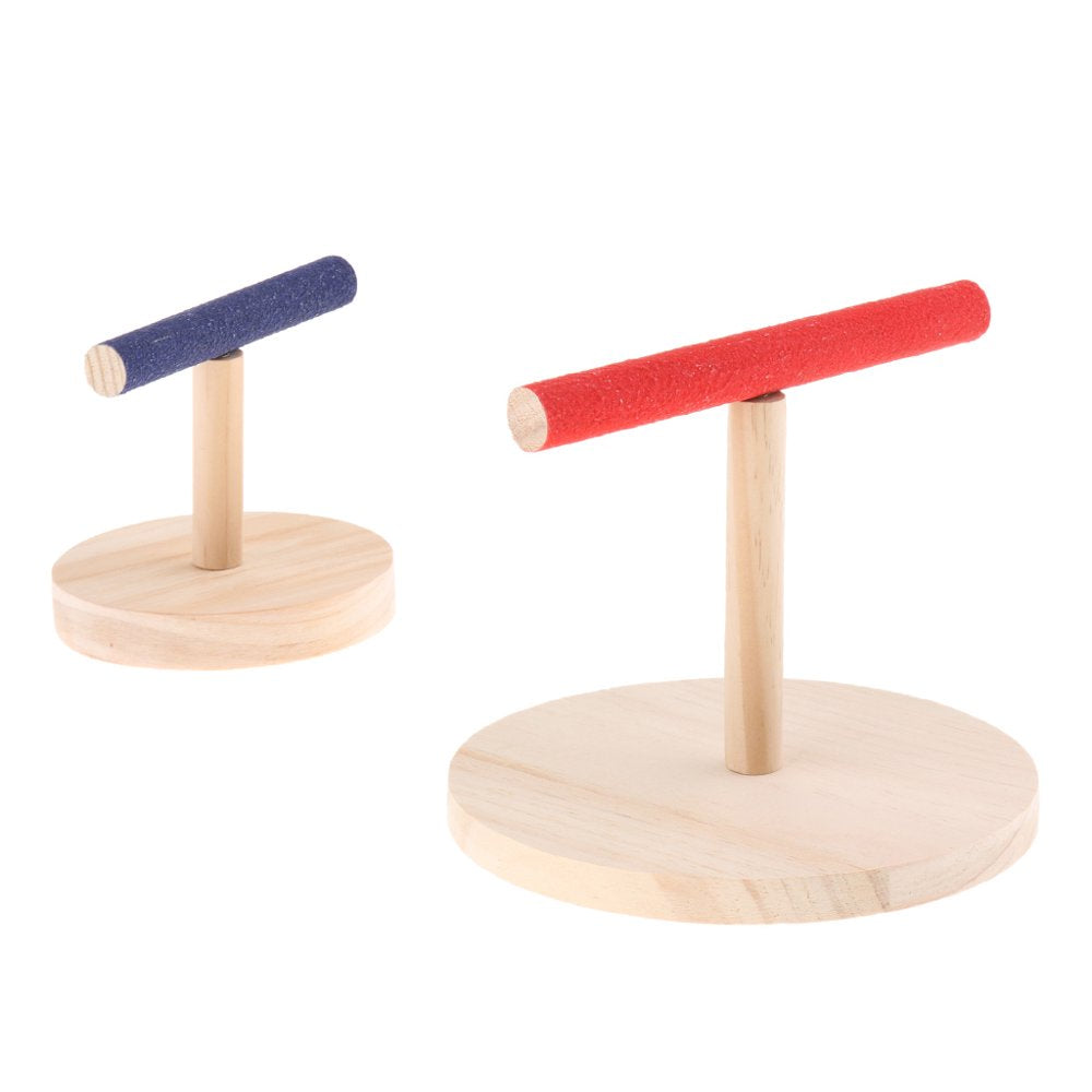 Gazechimp Set of 2 Bird Wood Perch Cage Accessory for Parakeet Cockatiel Exercise Toy Animals & Pet Supplies > Pet Supplies > Bird Supplies > Bird Cage Accessories Gazechimp