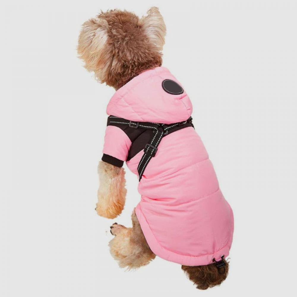 Waterproof Dog Winter Jackets,Cold Weather Dog Coats with Harness ,Easy Walking & Soft Warm Sports Clothes Apparel for Medium Large Dogs Animals & Pet Supplies > Pet Supplies > Dog Supplies > Dog Apparel 794574139 L Pink