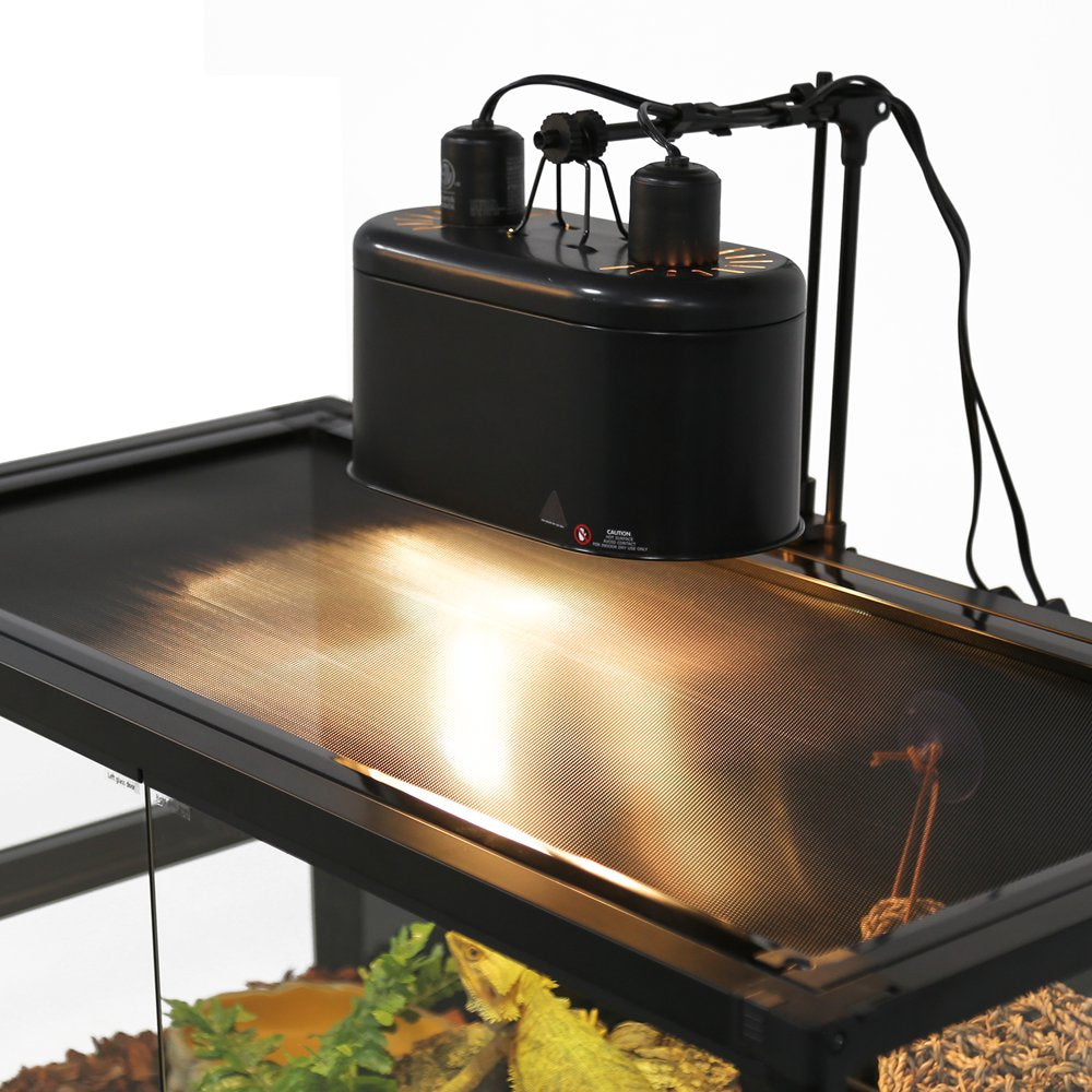 REPTI ZOO 50 Gallon Upgrade Tempered Black Reptile Terrarium, Easy Folding Animals & Pet Supplies > Pet Supplies > Reptile & Amphibian Supplies > Reptile & Amphibian Habitat Heating & Lighting REPTI ZOO