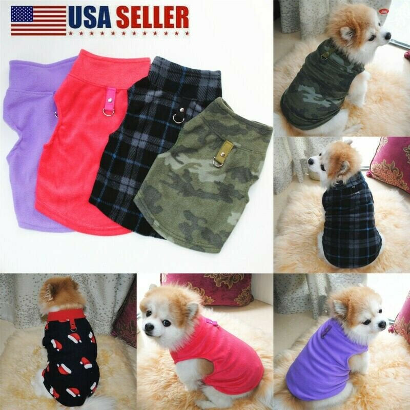 Pet Dog Fleece Harness Vest Shirt Puppy Warm Jumper Sweater Coat Jacket Apparel for Small Medium Large Dog 7 Sizes Animals & Pet Supplies > Pet Supplies > Dog Supplies > Dog Apparel Tinkercad S Rose Red