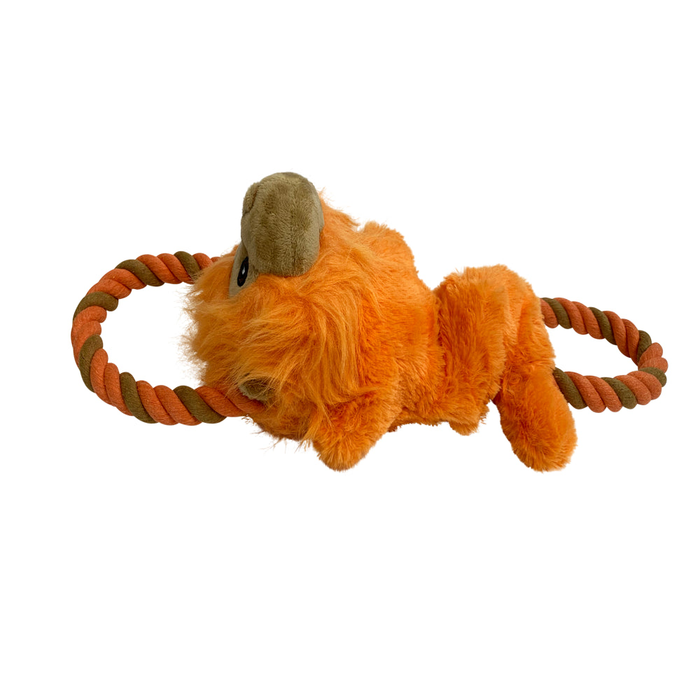 Vibrant Life Cozy Buddy with Rope Dog Toy, Pull and Crinkle, Orange Tamarin Monkey Animals & Pet Supplies > Pet Supplies > Dog Supplies > Dog Toys Wal-Mart Stores, Inc.   